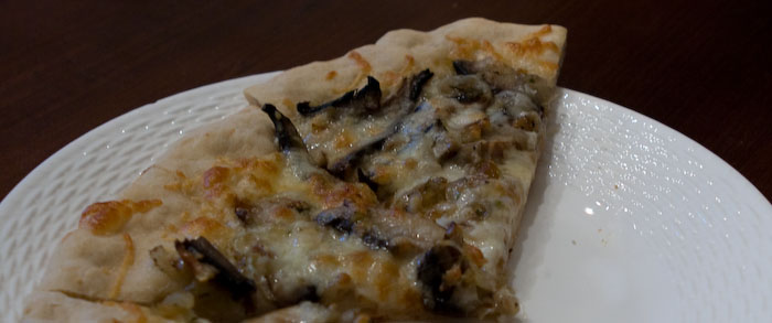 Caramelized Onion and Portabella Mushroom Pizza