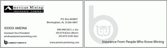 New Business Cards for American Mining