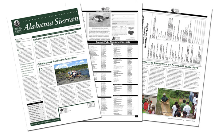 Another Sierra Club Newsletter Completed: November 2008
