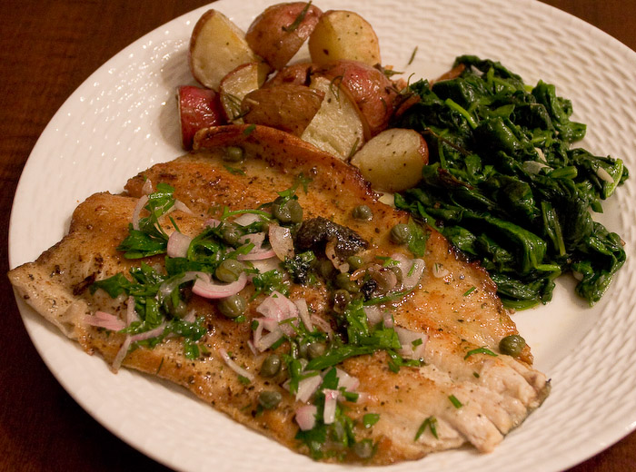 Pan-Seared Trout with Capers and Butter