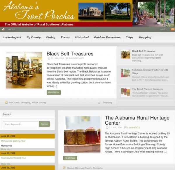 Redesign of Rural Southwest Alabama Tourism Website