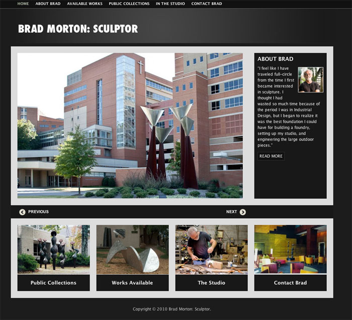A Website for Artist Brad Morton (and more)