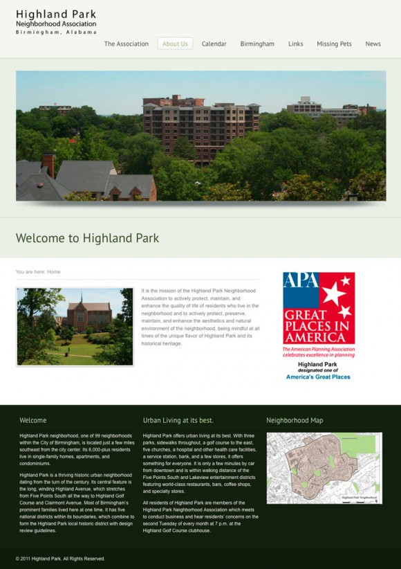 Highland Park Neighborhood Website